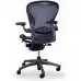 Herman Miller | Aeron - Fully Adjustable Chair | with Rollerblade Casters & Ergonomic Foot Rest (Refurbished)