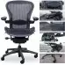 Herman Miller | Aeron - Fully Adjustable Chair | with Rollerblade Casters & Ergonomic Foot Rest (Refurbished)