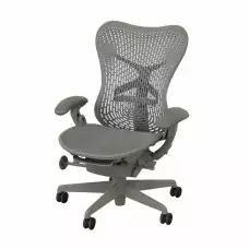 Herman Miller Mirra - Shadow Grey  (Fixed Arm, No Lumbar & Tilts) - (Refurbished)
