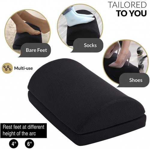 BECALM Under Desk Foot Rest - Essential Home Office Accessories - Pain  Relief and Support for Back, Knees & Feet