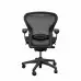 Herman Miller | Standard Aeron with Lumbar Pad - Fixed Arms Chair | Dark Grey | Size B (Refurbished)