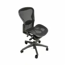 Herman Miller | Aeron Standard Classic Chair Dark Grey Armless (Refurbished)