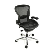 Herman Miller Aeron Chair Fully Adjustable with Polished Aluminum Base 