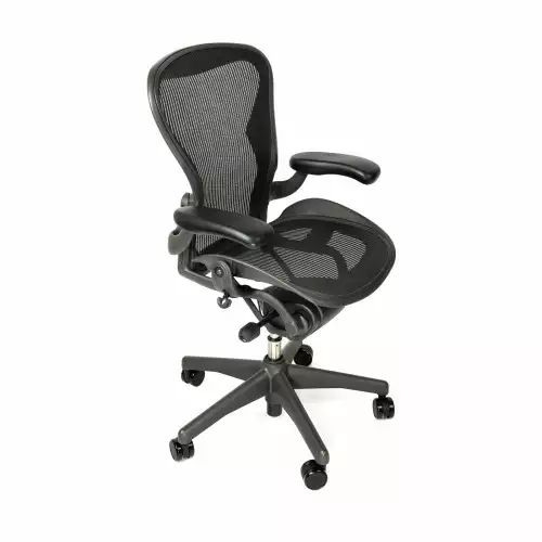Herman Miller Size A (Small) Aeron Chair, Rear and Forward Tilt Limiter, Height Adjustable Arms, ( Lumbar Pad not Included)