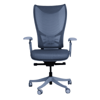 WESTHOLME High Back Office Chair, Ergonomic Desk Chair, Tilt Function, Lumbar Support, Fabric Foam Seat - Gray