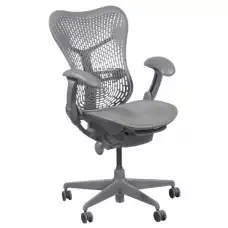 Herman Miller Mirra - Shadow Grey Office Chair  (Fixed Arm, No Lumbar & Tilts) - Refurbished