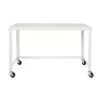 Modern Comfort | Mobile Steel Workstation - White