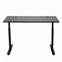 Stand Desk | - Leading Sit to Stand Motorized Desk - Black Top