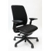 Steelcase - Amia Refurbished Office Chair, Fully Adjustable - Black Frame - Blue Fabric