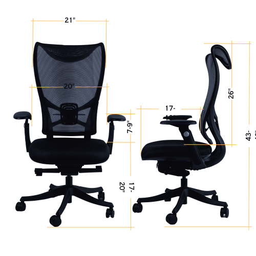 WESTHOLME High Back Office Chair, Ergonomic Desk Chair, Tilt