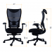 WESTHOLME High Back Office Chair, Ergonomic Desk Chair, Tilt Function, Lumbar Support, Fabric Foam Seat - Black