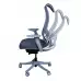 WESTHOLME High Back Office Chair, Ergonomic Desk Chair with Adjustable Seat Depth Feature, Tilt Function, Lumbar Support - Grey Office Chair in Fabric Foam Seat
