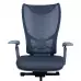 WESTHOLME High Back Office Chair, Ergonomic Desk Chair with Adjustable Seat Depth Feature, Tilt Function, Lumbar Support - Grey Office Chair in Fabric Foam Seat