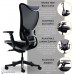 WESTHOLME High Back Office Chair, Full Adjustable (Armrests, Seat Depth, Lumbar, Tilt Function, and Height), Nylon Base - Black