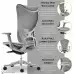 WESTHOLME High Back Office Chair, Ergonomic Desk Chair with Adjustable Seat Depth Feature, Tilt Function, Lumbar Support - Office Mesh Chair - Aluminum Base, Grey Frame and Grey Mesh