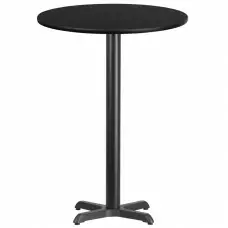 Beverly Hills Chairs | Round Black Laminate Bar Height Break Room Table | Size 30"