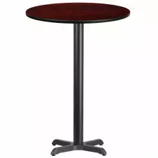 Beverly Hills Chairs | Round Mahogany Laminate Bar Height Break Room Table | Size 30"