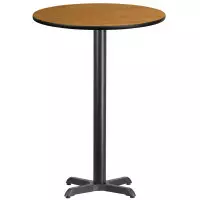 Beverly Hills Chairs | Round Natural Laminate Bar Height Break Room Table | Size 30"