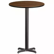 Beverly Hills Chairs | Round Walnut Laminate Bar Height Break Room Table | Size 30" Beverly Hills Chairs | Round Walnut Laminate Bar Height Break Room Table | Size 30"