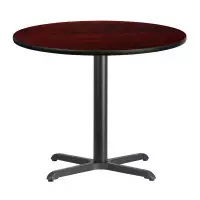 Beverly Hills Chairs | Round Mahogany Laminate Break Room Table | Size 36"