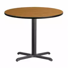 Beverly Hills Chairs | Round Natural Laminate Break Room Table | Size 36" Beverly Hills Chairs | Round Natural Laminate Break Room Table | Size 36"