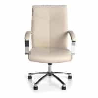 Cream/Chrome Mid Back Conference Chair