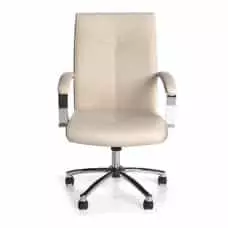 Modern Comfort | Cream/Chrome Mid Back Conference Chair