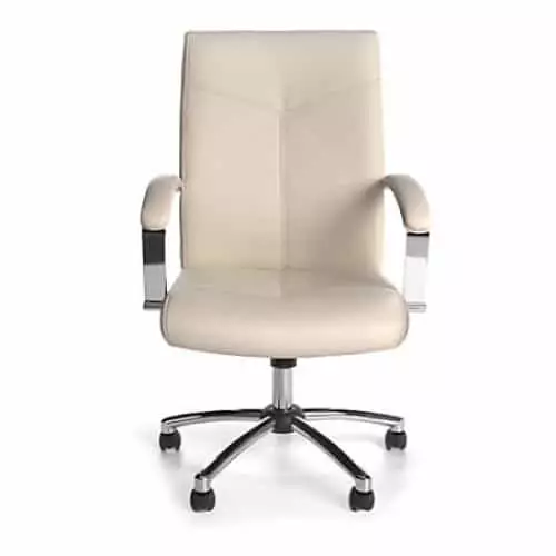 Modern Comfort | Cream/Chrome Mid Back Conference Chair