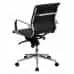 Modern Comfort | Black Leather Ribbed Conference Chair | Lumbar Support