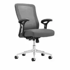 Modern Mid-Back Mesh and Leather Office Chair