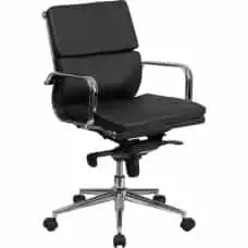 Luxe | Leather Conference Chair | Black | Lumbar Support