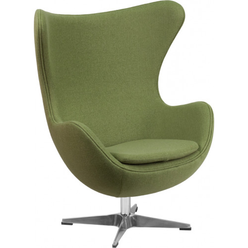 Egg Chair Green Fabric