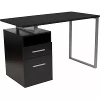 Modern Comfort | Wood Grain Desk - Dark Ash