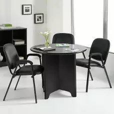 Modern Comfort | Round Conference Table in Espresso