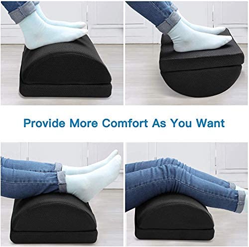 StepLively Foot Rest Memory Foam Pillow for Under Desk at Work,  Anti-Fatigue Ergonomic Design Foot Support Pillow for Fatigue & Pain  Relief, Ideal