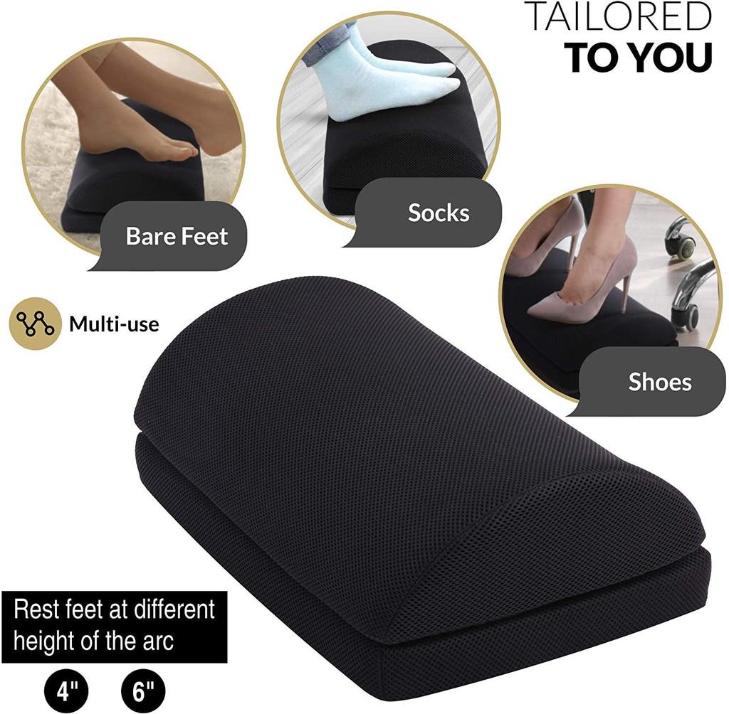 Foot Rest Under Desk, Ergonomic Footrest Cushion Pillow Stools With  High-density