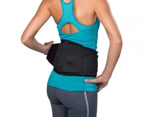 woman with back support