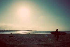 beach, sand, surfer, ocean, sunrise, sunset, summer, memories, summer vacation